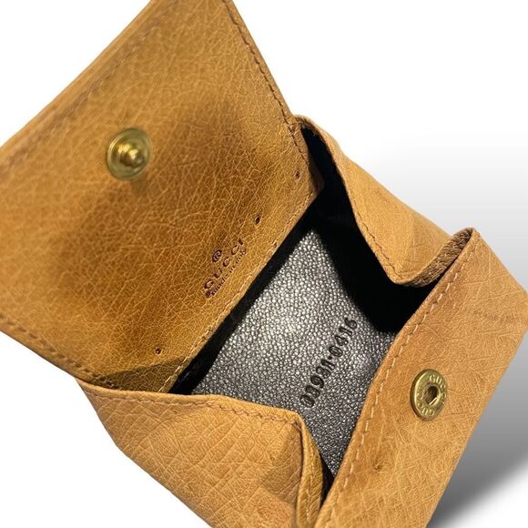 GUCCI Vintage STUNNING & RARE Ostrich Coin Case/iPod Case 🦄😍 - Picture 4 of 13